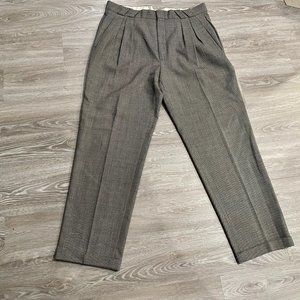 (9) Louis Boston Office Minimalist Grandpa 90s Wool Pleated Relaxed Fit Pants